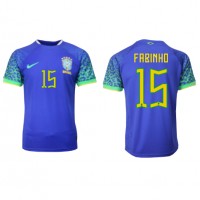 Billiga Brasilien Fabinho #15 Borta fotbollskläder VM 2022 Kortärmad